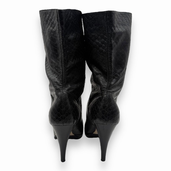 CH Cole Haan Leather Black High Heel Boots Women's Size 8.5 B Good Condition - Picture 5 of 11